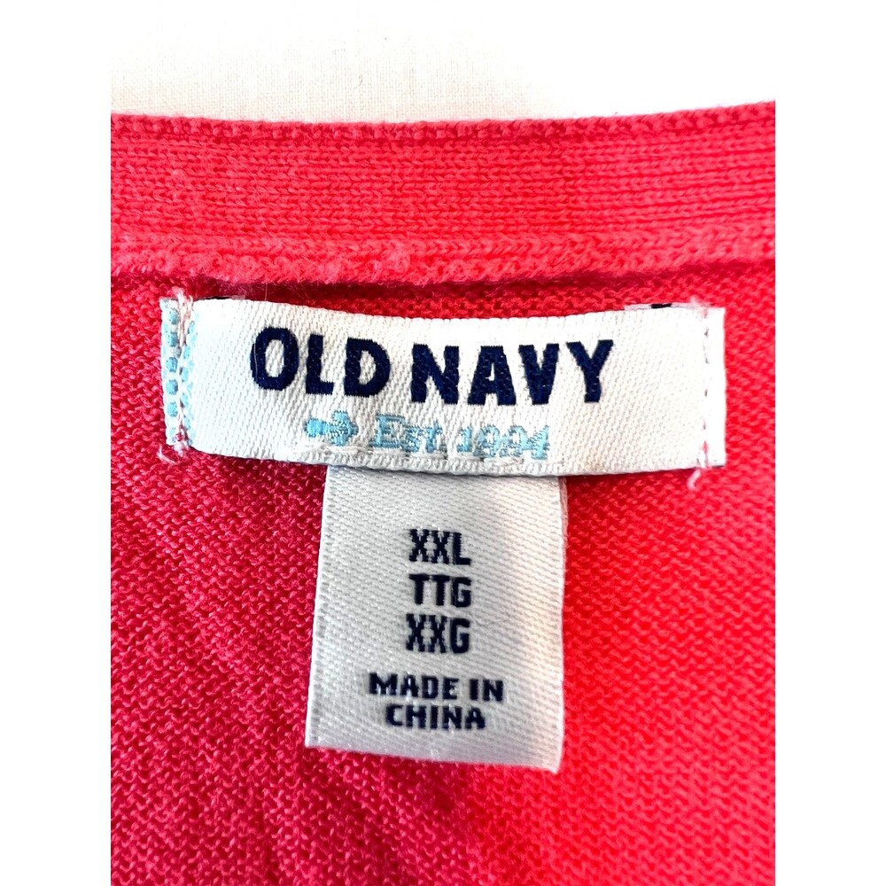 Old Navy Salmon/Orange Button Up Thin & Soft Cardigan Size XXL - Picture 3 of 4